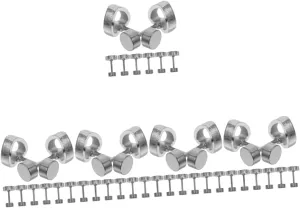 16 Pcs Flat Screw Back Earrings Studs for Women Silver Studs Fashionable Ear Studs Earrings for Women