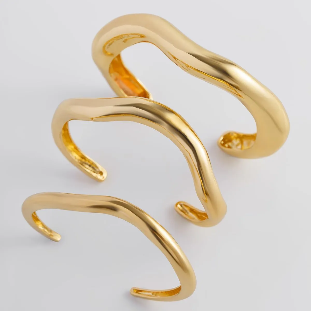 3-8Pcs Gold Bangles for Women Silver Bangles Chunky Bracelets Wrist Cuff Trendy Statement Bangles