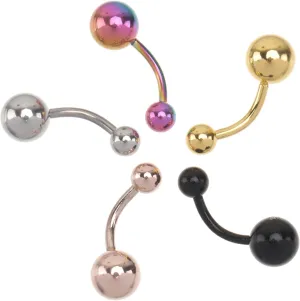 5pcs Round Ball Belly Rings for Women Fashion Navel Studs Skin-friendly Stainless Steel Navel Jewelry