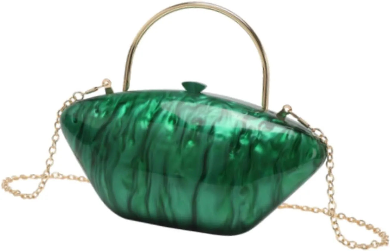 Acrylic Evening Clutch Purse Trendy Crossbody Bag for Themed Party Dinner Street