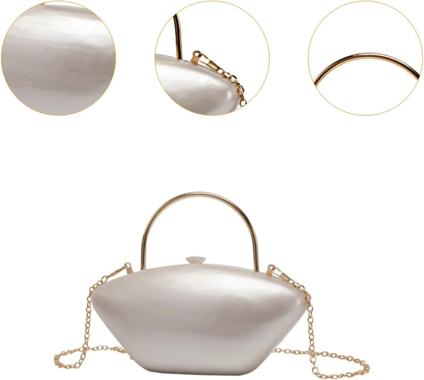 Acrylic Evening Clutch Purse Trendy Shoulder Chain Bag for Wedding Birthday Gift