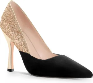 ANN CREEK Women's Pumps Sparkly High Heels Stiletto Classic Pointed Toe Patchwork Shoes for Wedding, Party, Dress, Prom