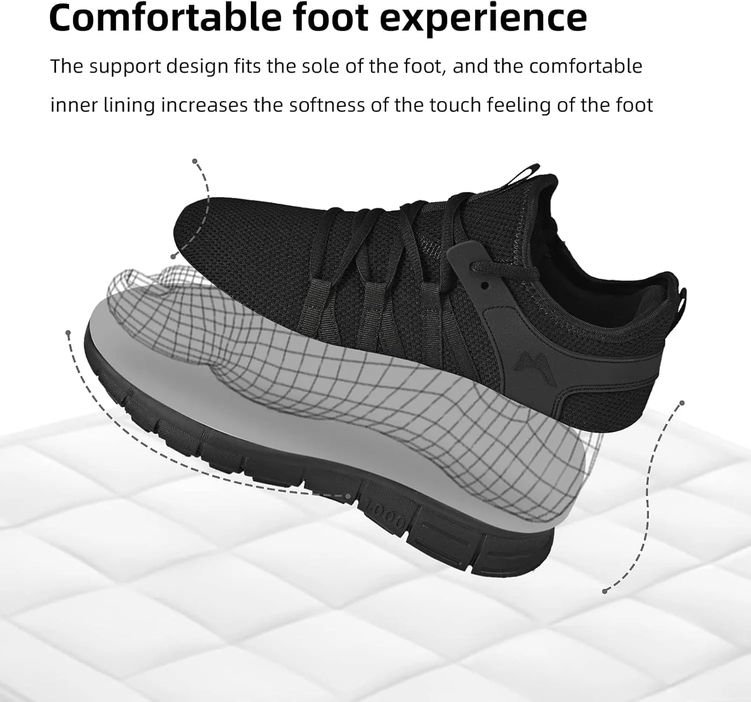 AOE Womens Fashion Walking Running Shoes Ultra Lightweight Breathable Mesh Tennis Shoes Non Slip Athletic Workout Gym Sneakers