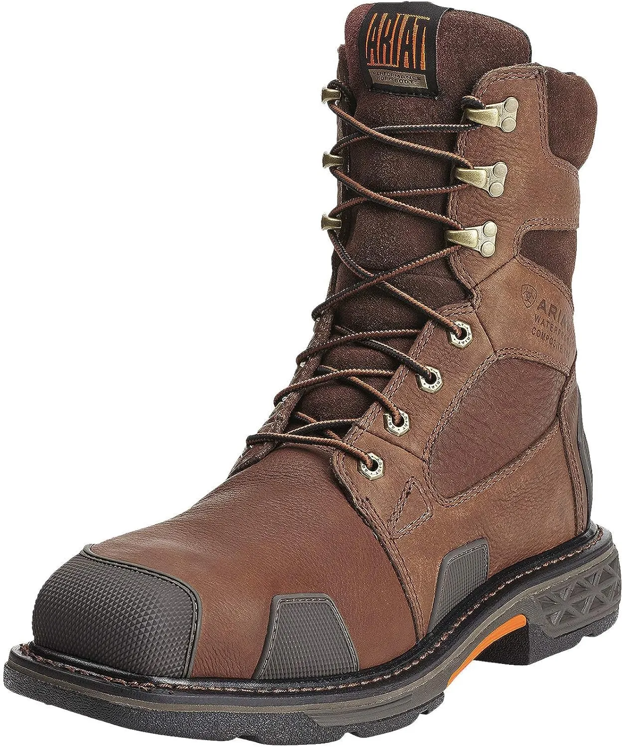 Ariat Men's Overdrive 8" Wide Square Toe Waterproof Composite Toe Work Boot