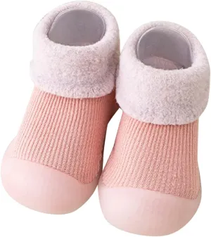 Baby Shoes Girls,Baby Girl Shoes Sock Shoes Anti-Slip Fuzzy Slipper Breathable Home Work Shoes 0-3 Years