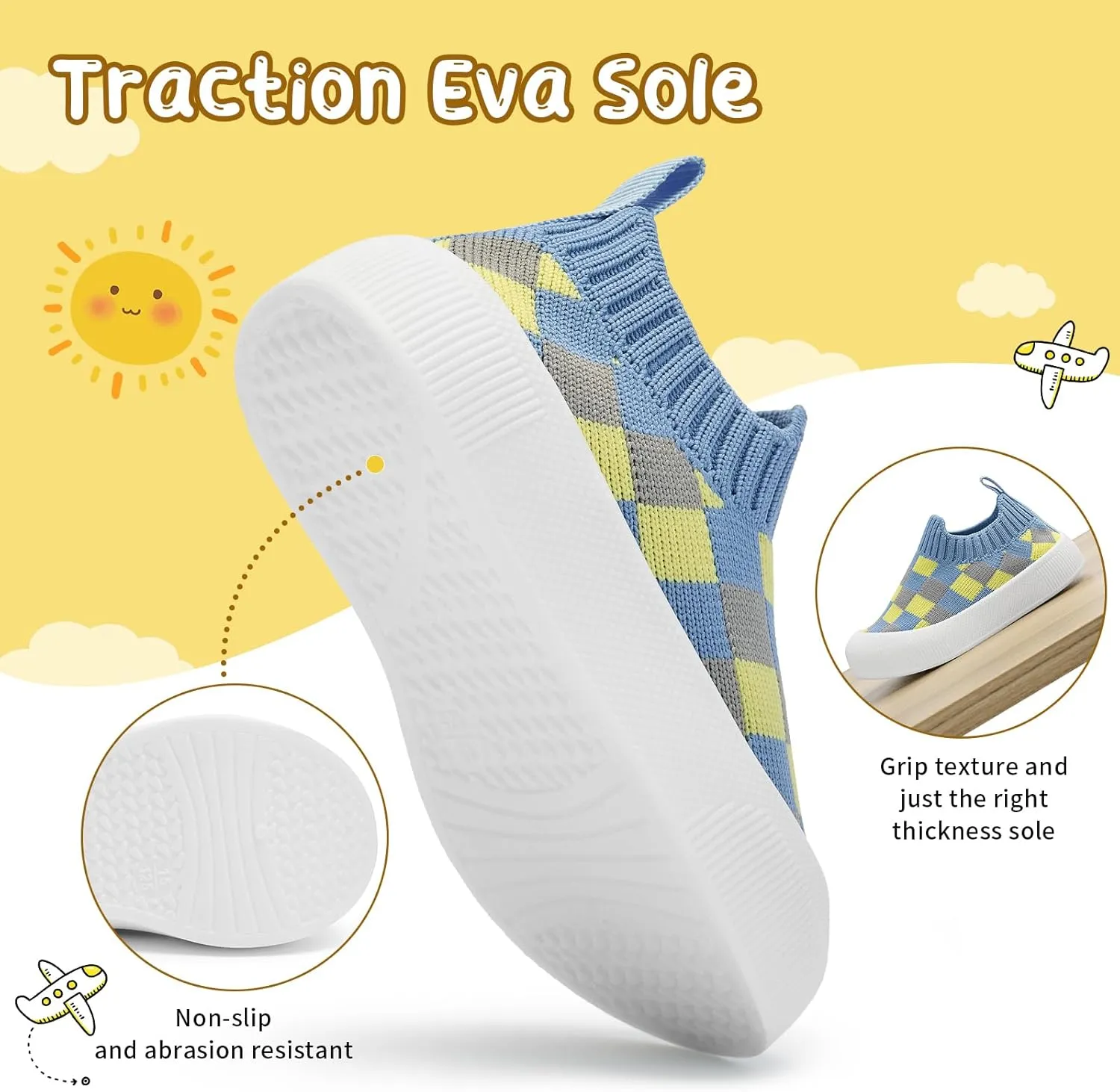 Baby Shoes Toddler Shoes Boys Girls Infant Sock Shoes Lightweight Breathable Walking Baby Shoes 6-36 Months