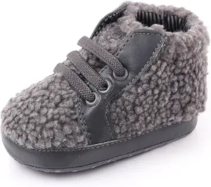 Baby Snow Boots Furry Warm Shoes Infant Boys Girls Non Slip Cold Weather Booties Soft Plush Casual Walking Shoes