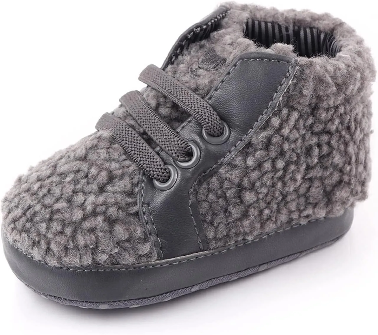 Baby Snow Boots Furry Warm Shoes Infant Boys Girls Non Slip Cold Weather Booties Soft Plush Casual Walking Shoes