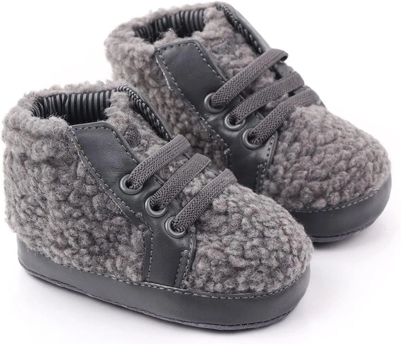 Baby Snow Boots Furry Warm Shoes Infant Boys Girls Non Slip Cold Weather Booties Soft Plush Casual Walking Shoes
