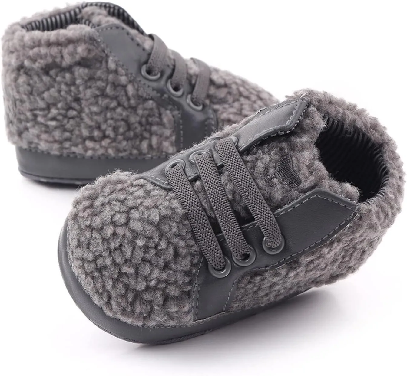 Baby Snow Boots Furry Warm Shoes Infant Boys Girls Non Slip Cold Weather Booties Soft Plush Casual Walking Shoes