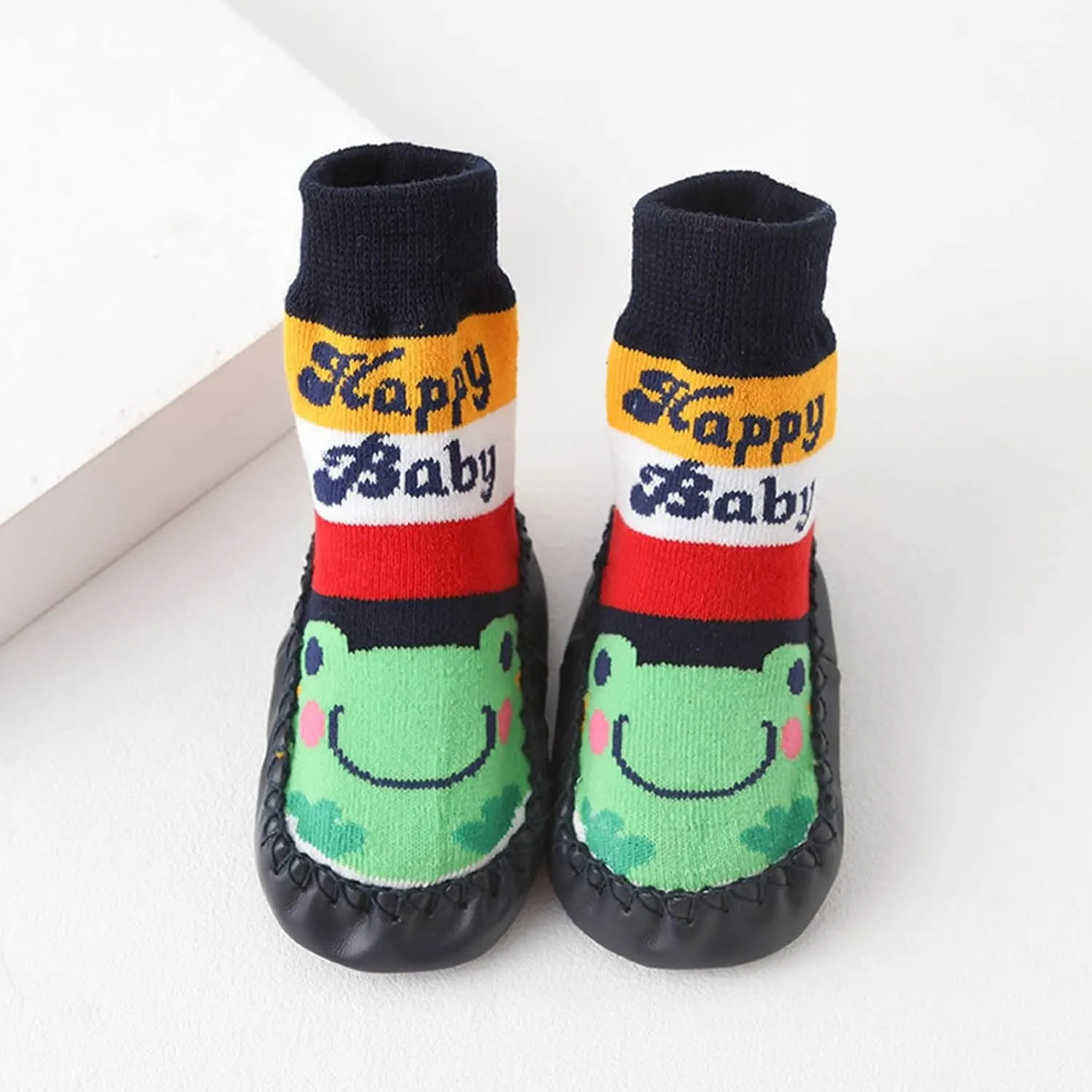 Baby Sock Shoes Children Toddler Autumn Winter Boys Girls Floor Sports Shoes Socks Shoes Flat White Shoes B