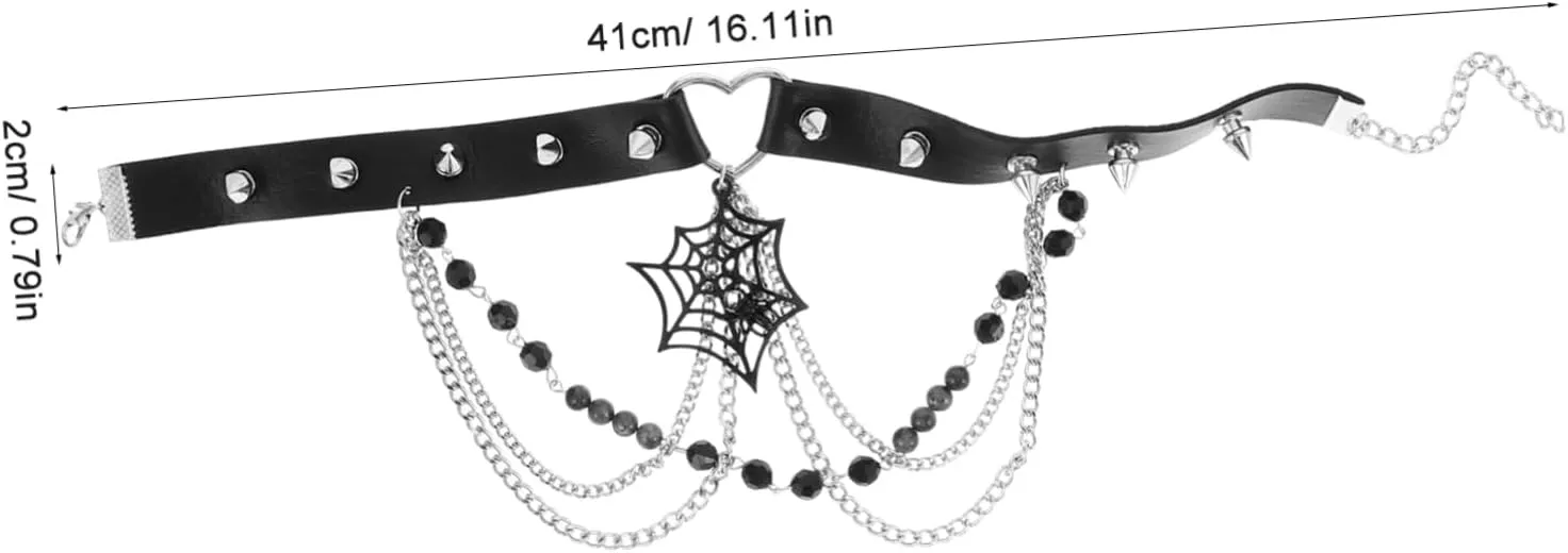 BESPORTBLE Gothic Spider Necklace for Women Stylish Statement Jewelry with Accents and Durable Faux for Halloween