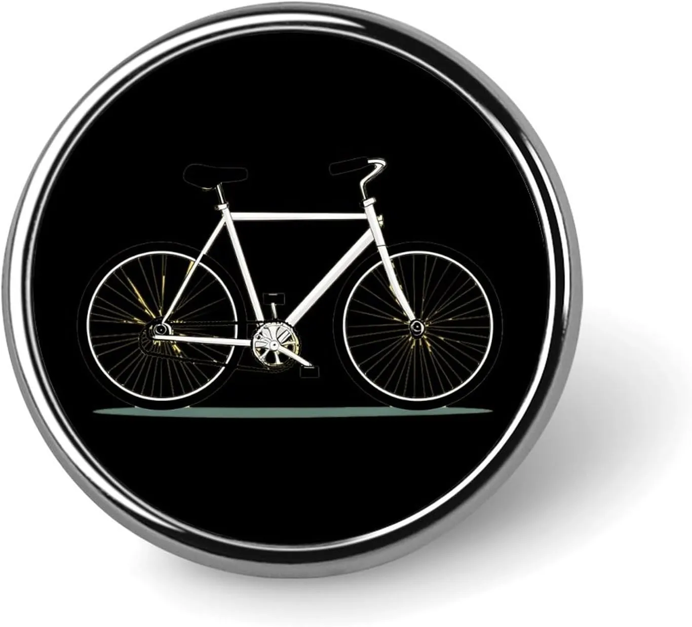 Bicyclebike Pin Enamel Lapel Pins Round Badge Brooches Clothing Decoration for Women Men