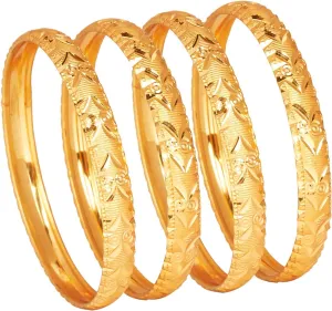 Bodha Traditional IndianFine Gold Plated Designer Bangles for Women (Pack of 4) SJ_3316