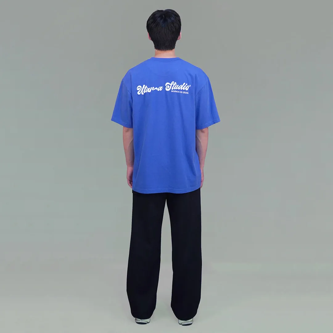 BUSINESS AS USUAL TEE BLUE