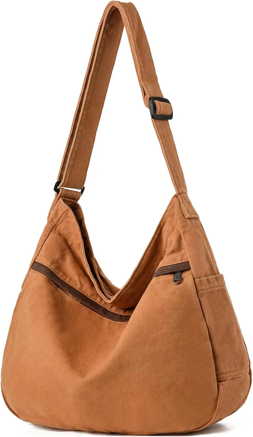 Canvas Hobo Crossbody Shoulder Tote Bag for Women and Men Large Purse Messenger Bag Travel Work Shopping