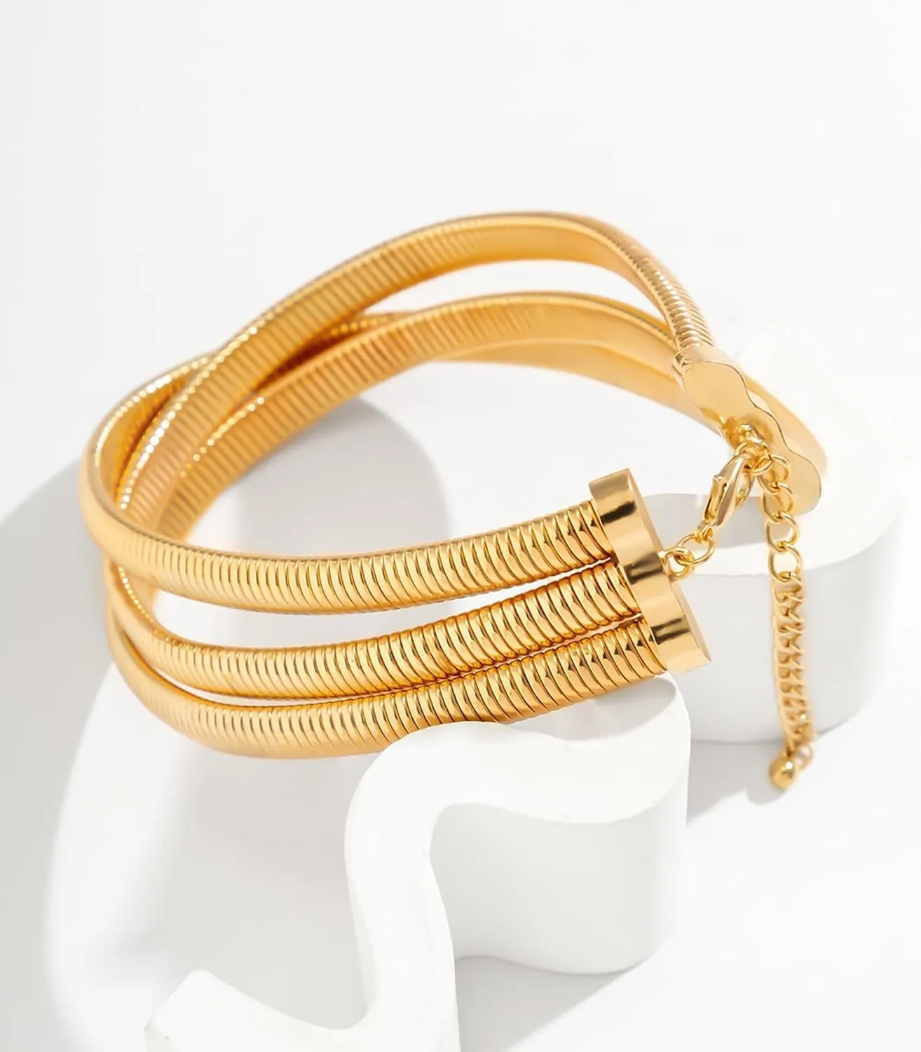 Chunky Gold Necklace Statement Necklace for Women Dainty Gold Choker Necklaces Exaggerated Ethnic Big Statement Jewelry