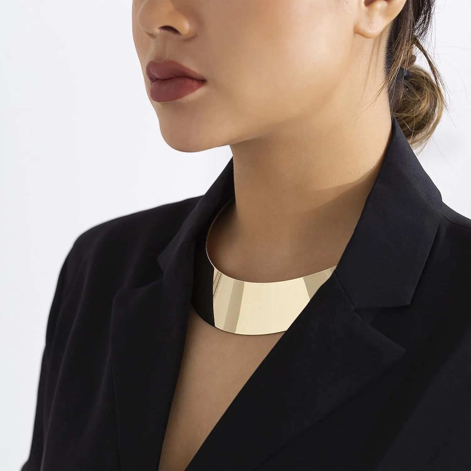 Chunky Gold Necklace Statement Necklace for Women Dainty Gold Choker Necklaces Exaggerated Ethnic Big Statement Jewelry