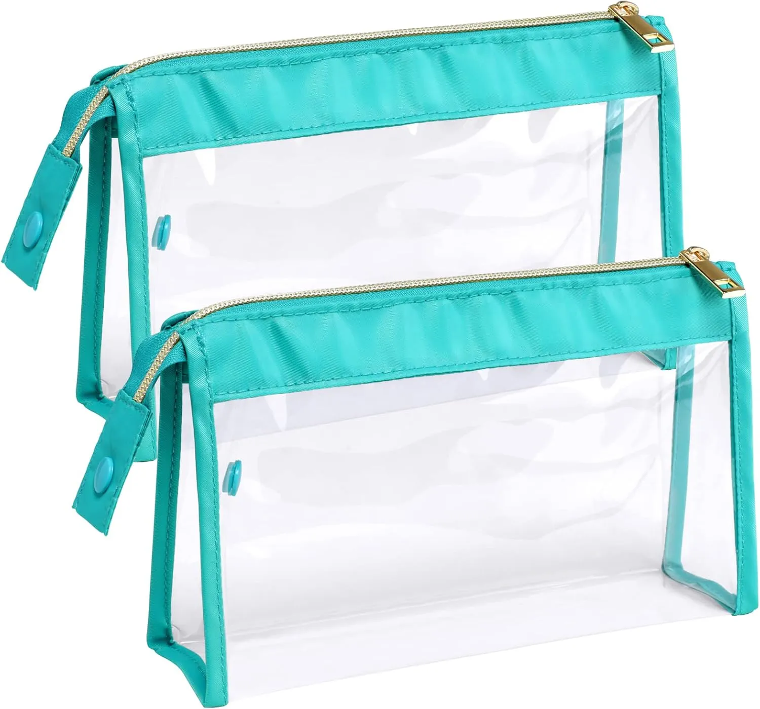 Clear Toiletry Bags, Perfect Size Clear Pouches with Zipper for Traveling, Sturdy Clear Makeup Bags for Home Storage Organizing, Vacation, Travel accessories (3 Pack)