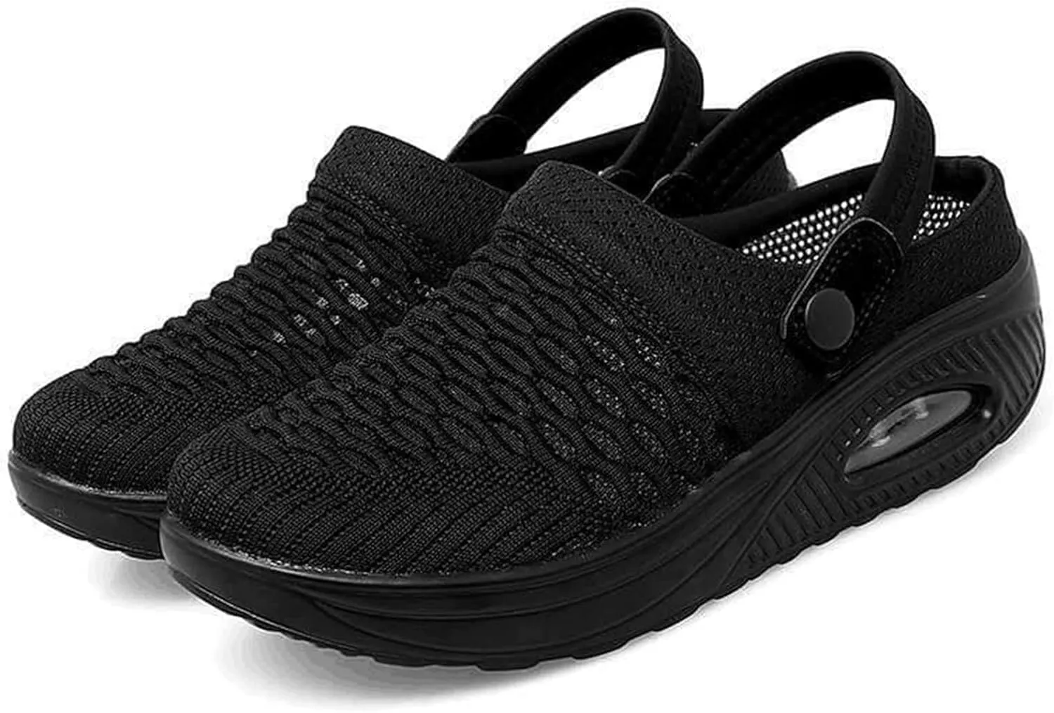 Clogs for Women, Orthopedic Clogs for Women, Comfortable Mules, Hollow Out Slip On Low Wedge Sandals Breathable Closed Toe Slippers Dressy Summer Shoes Outdoor Walking Sandals