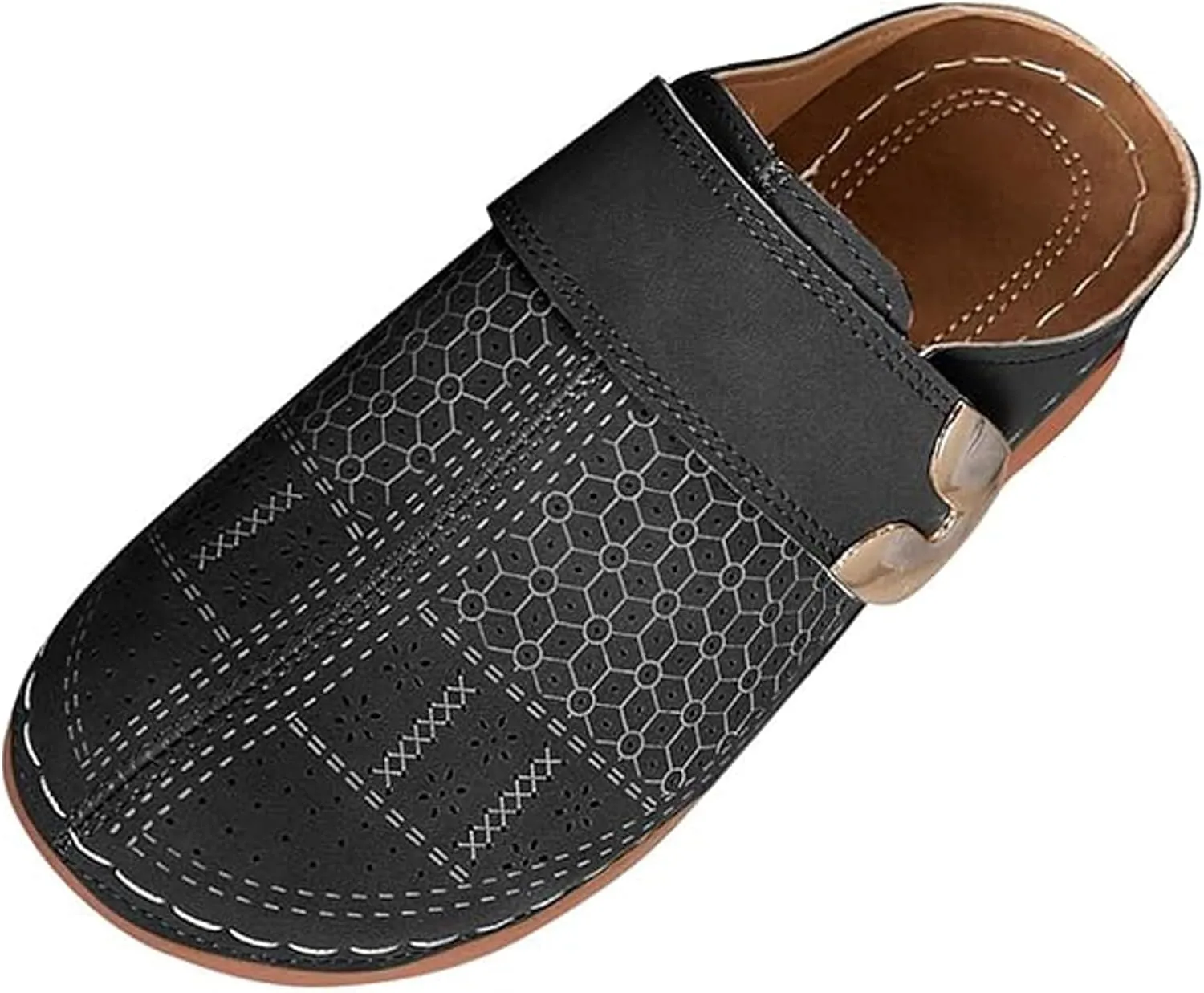Clogs for Womens Mules Shoes: Comfortable Closed Toe Clog Arch Support Walking Wedge Shoes Backless Low Wedge Sandals Dressy Summer Slip-On Flats Business Work Sandals