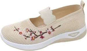 Comfortable Orthopedic Shoes for Women, Casual Sports Women Wide Width Breathable Walking Comfortable Slip on Sneakers, Non Slip Lightweight Shoes Arch Support Sneakers