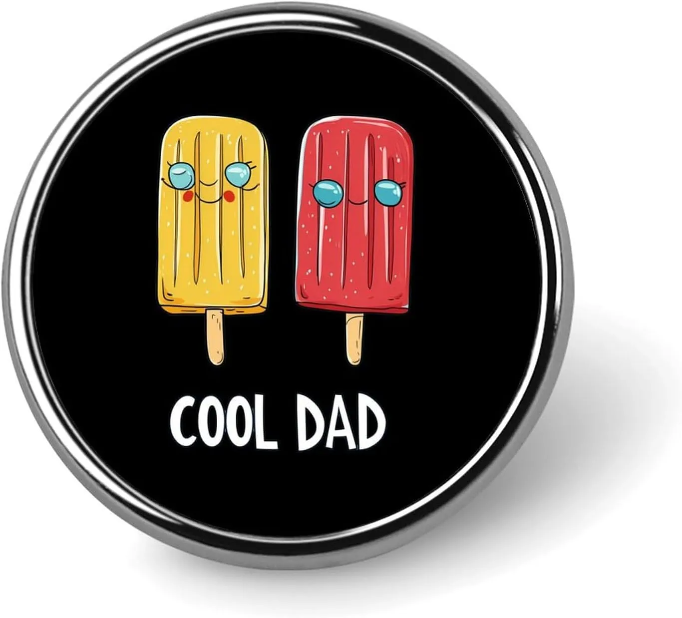 Cool Dad Popsiclees Pin Enamel Lapel Pins Round Badge Brooches Clothing Decoration for Women Men