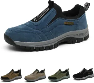 Dallader Men's Comfortable Waterproof Orthopedic Walking Shoes,Outdoor Lightweight Non Slip Hiking Loafers