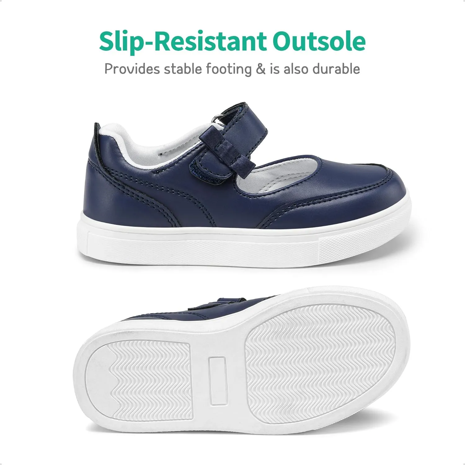 DREAM PAIRS Kids Girls Mary Jane Sneakers Strap Toddler Little Girls School Shoes Soft Walking Party Flat Shoes
