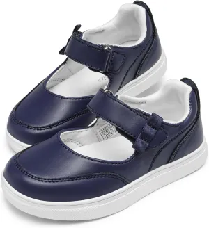 DREAM PAIRS Kids Girls Mary Jane Sneakers Strap Toddler Little Girls School Shoes Soft Walking Party Flat Shoes