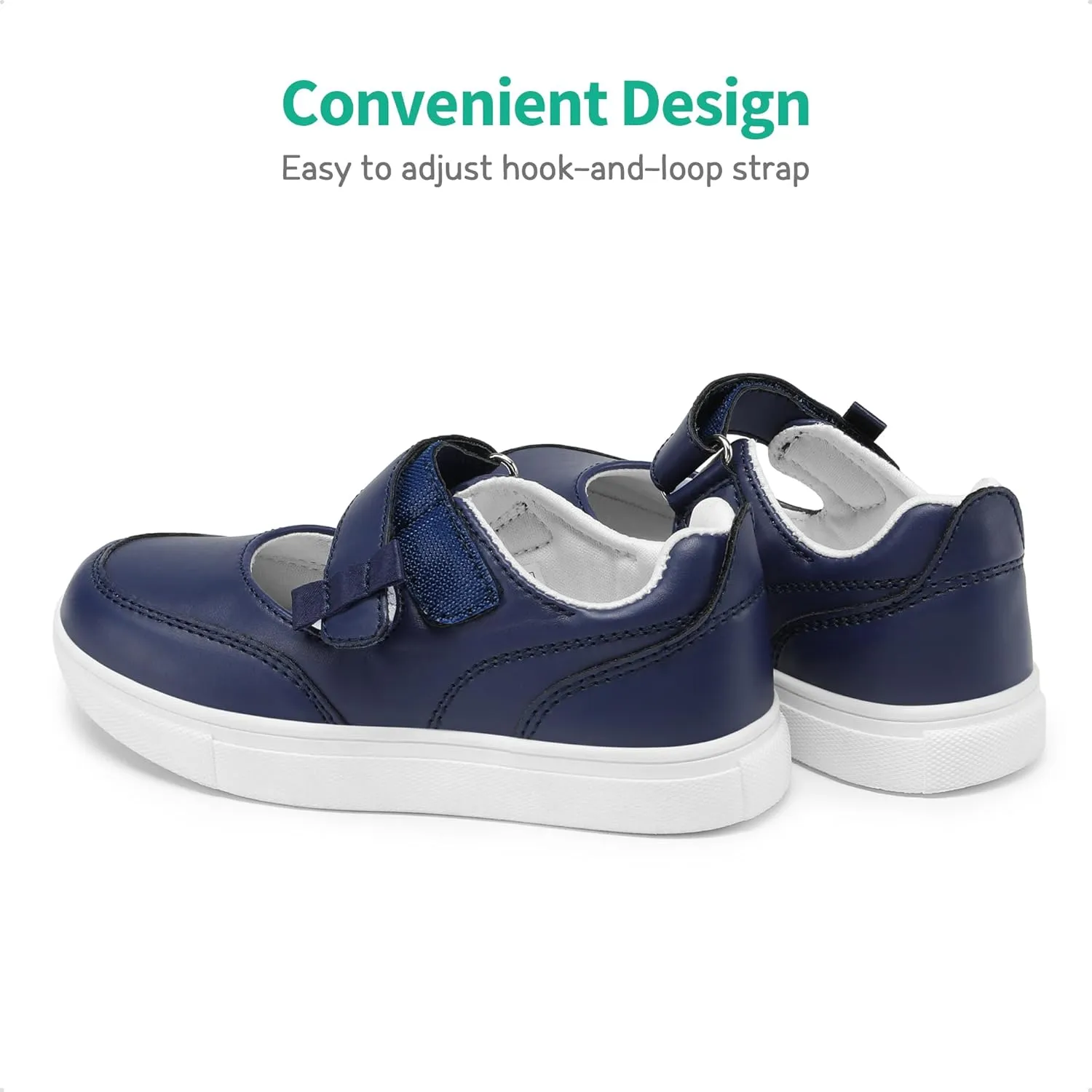 DREAM PAIRS Kids Girls Mary Jane Sneakers Strap Toddler Little Girls School Shoes Soft Walking Party Flat Shoes
