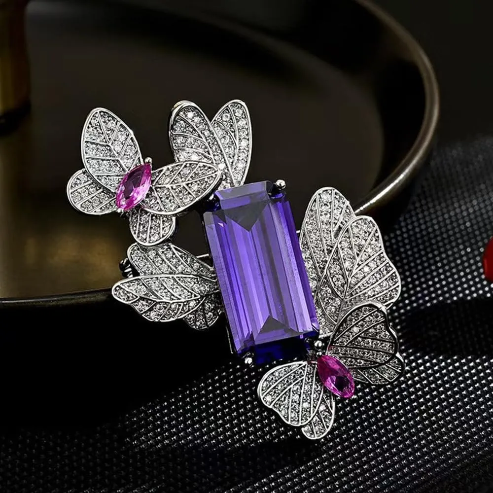 Elegant Floral Brooch Pin for Women, Handmade Crystal & Pearl Boutonniere Lapel Pin for Suit, Dress, Hat, Bag, Scarf Accessories Floral Brooches and Pins