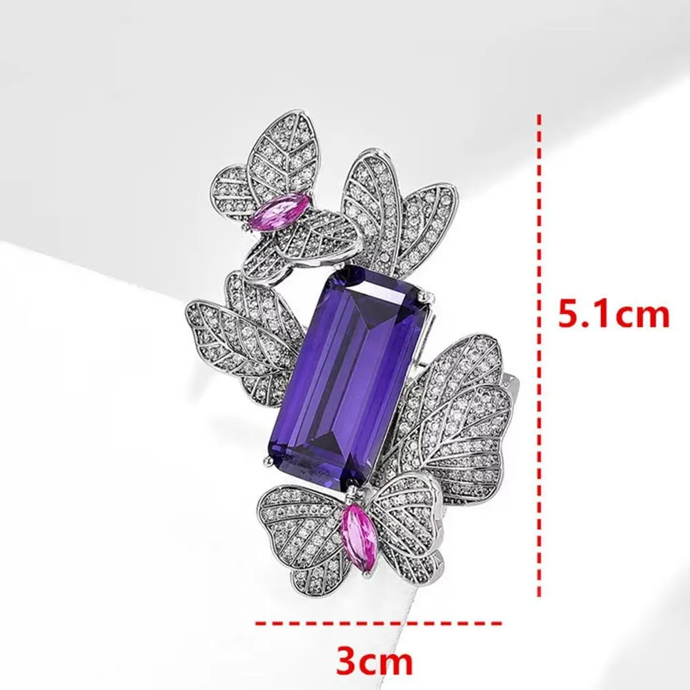 Elegant Floral Brooch Pin for Women, Handmade Crystal & Pearl Boutonniere Lapel Pin for Suit, Dress, Hat, Bag, Scarf Accessories Floral Brooches and Pins