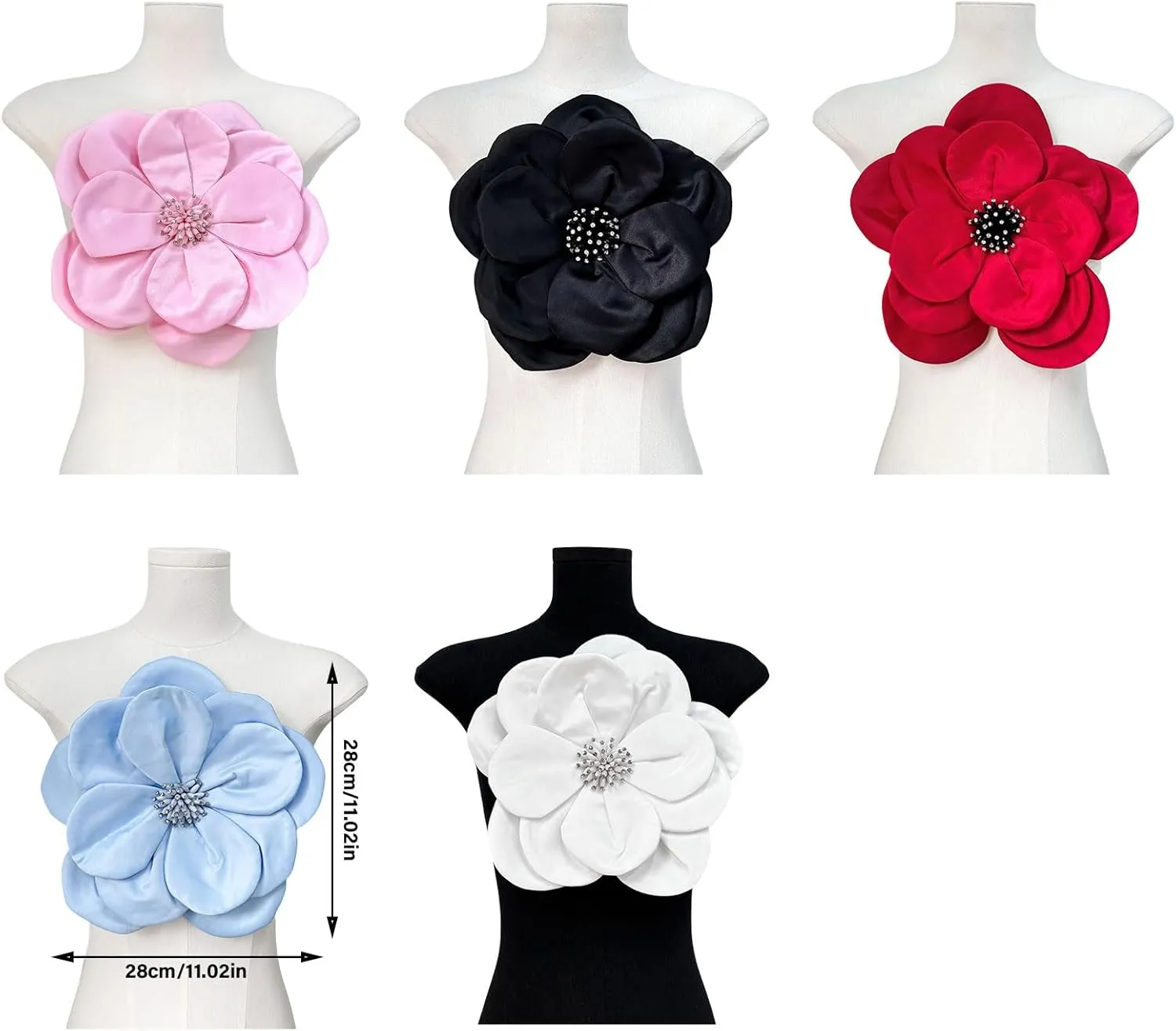 Elegant Layered Fabric Flower Brooch Pin Fashionable Large Floral Lapel Accessory Stylish Breastpin Ornament for Women