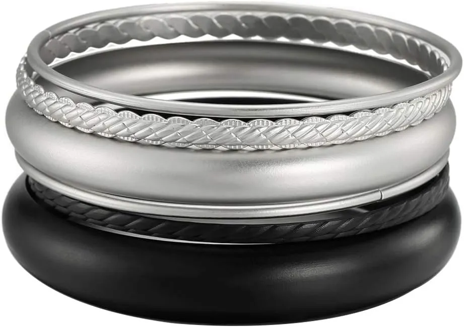 Ensoul Multiple Metal Bracelets & Bangles Set for Women Luxury 7Pcs/Set