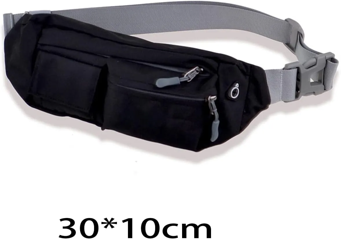 Fanny Pack Canvas Waist Bag Men's Mobile Phone Bag Sports Waist Bags Chest Bags (Dark Blue)