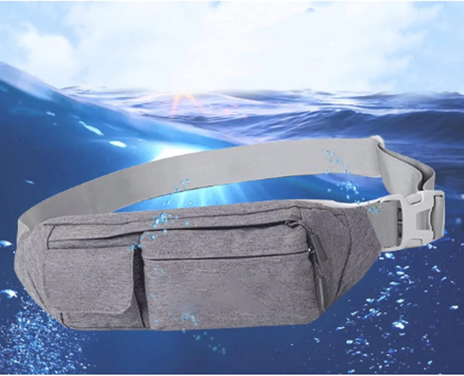 Fanny Pack Canvas Waist Bag Men's Mobile Phone Bag Sports Waist Bags Chest Bags (Dark Blue)