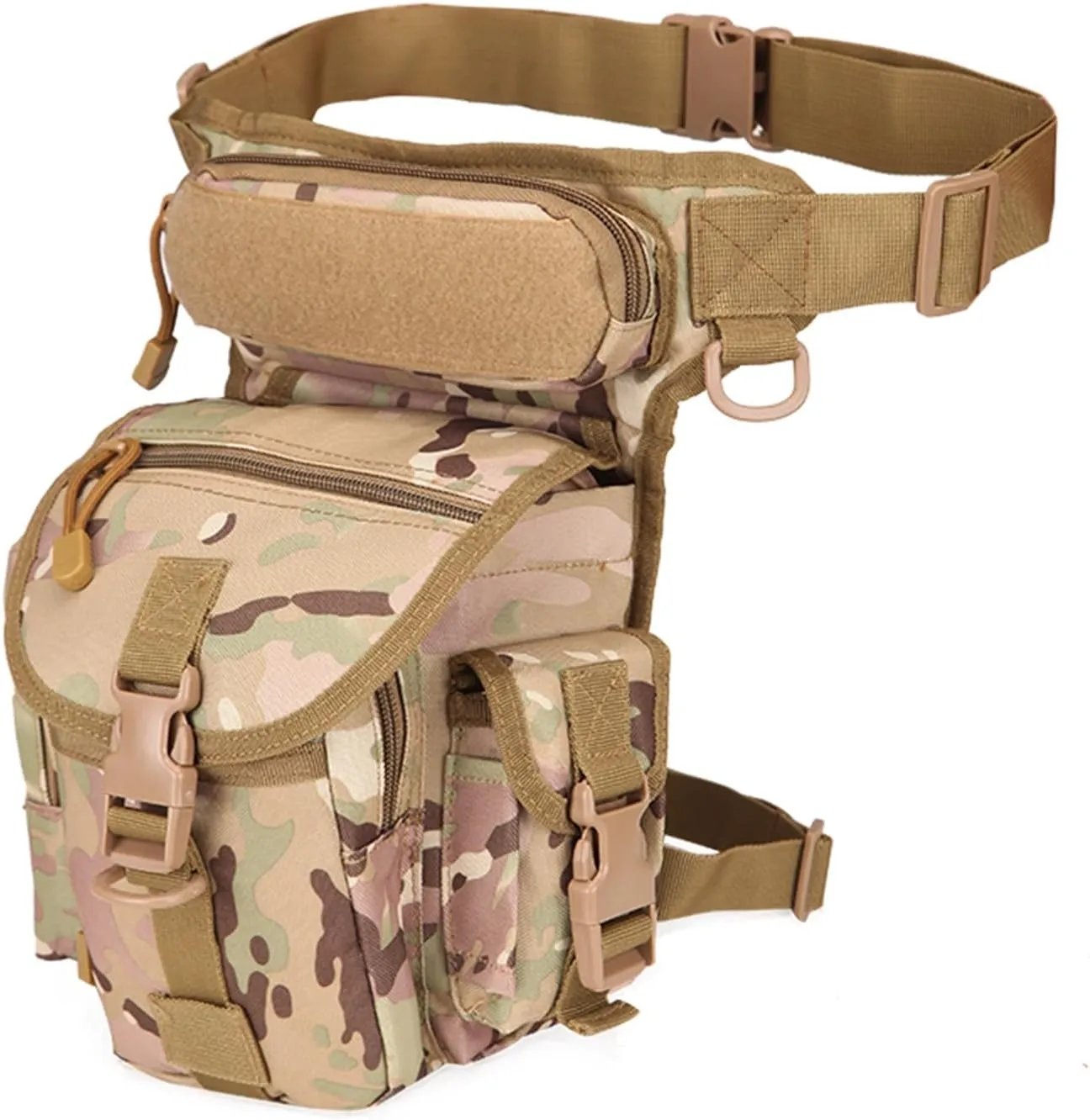Fanny Pack With Water Bottle Holder, Hiking Gear Fishing Waist Bag Waterproof Pouch Bag Hiking Fanny Pack for Running Walking Hiking Hydration Belt (Type Four)