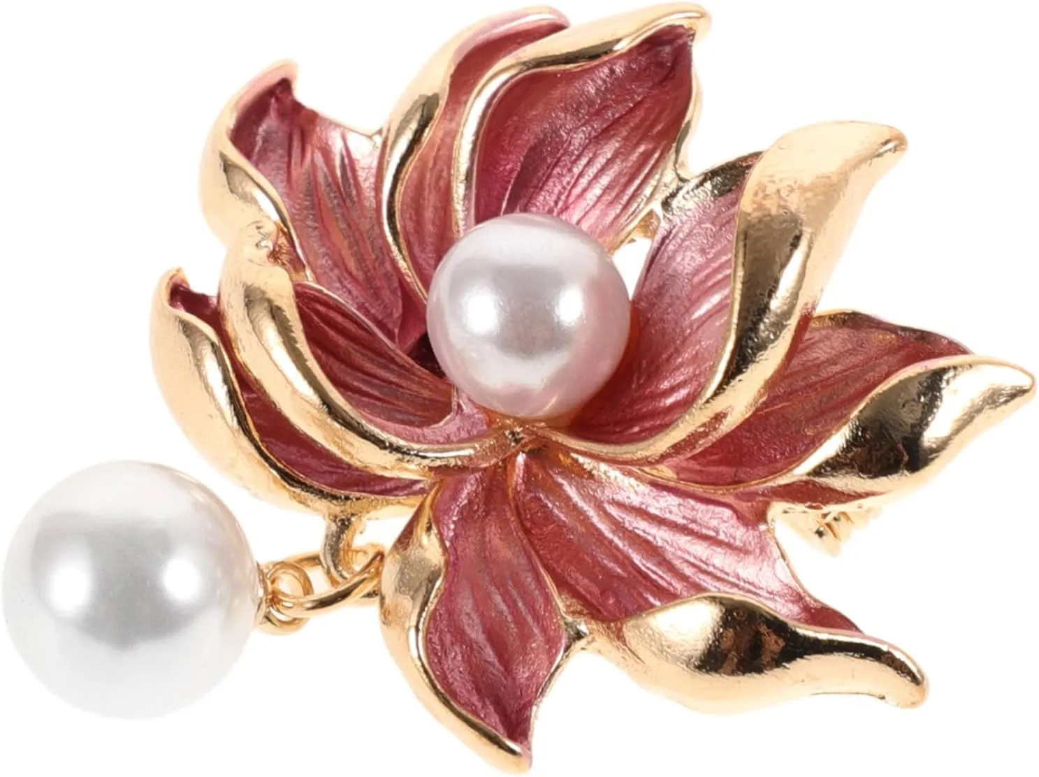Fashion Jewelry Lotus Flower Brooch Large Flower Pin Lapel Pin Safe Clip