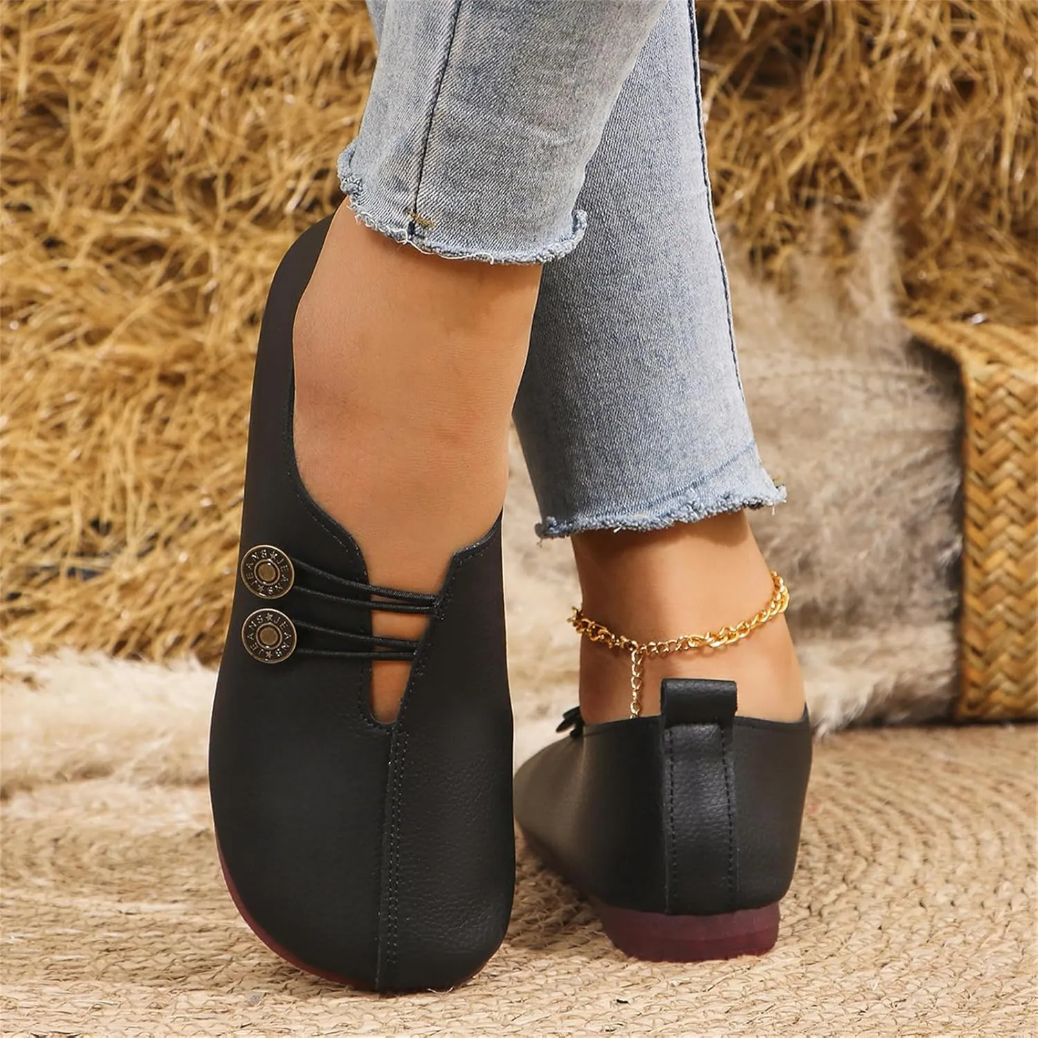 Flat Shoes for Women Dressy Work Comfortable Mules for Women Non Slip Flats Elegant Lightweight Breathable Casual Comfy
