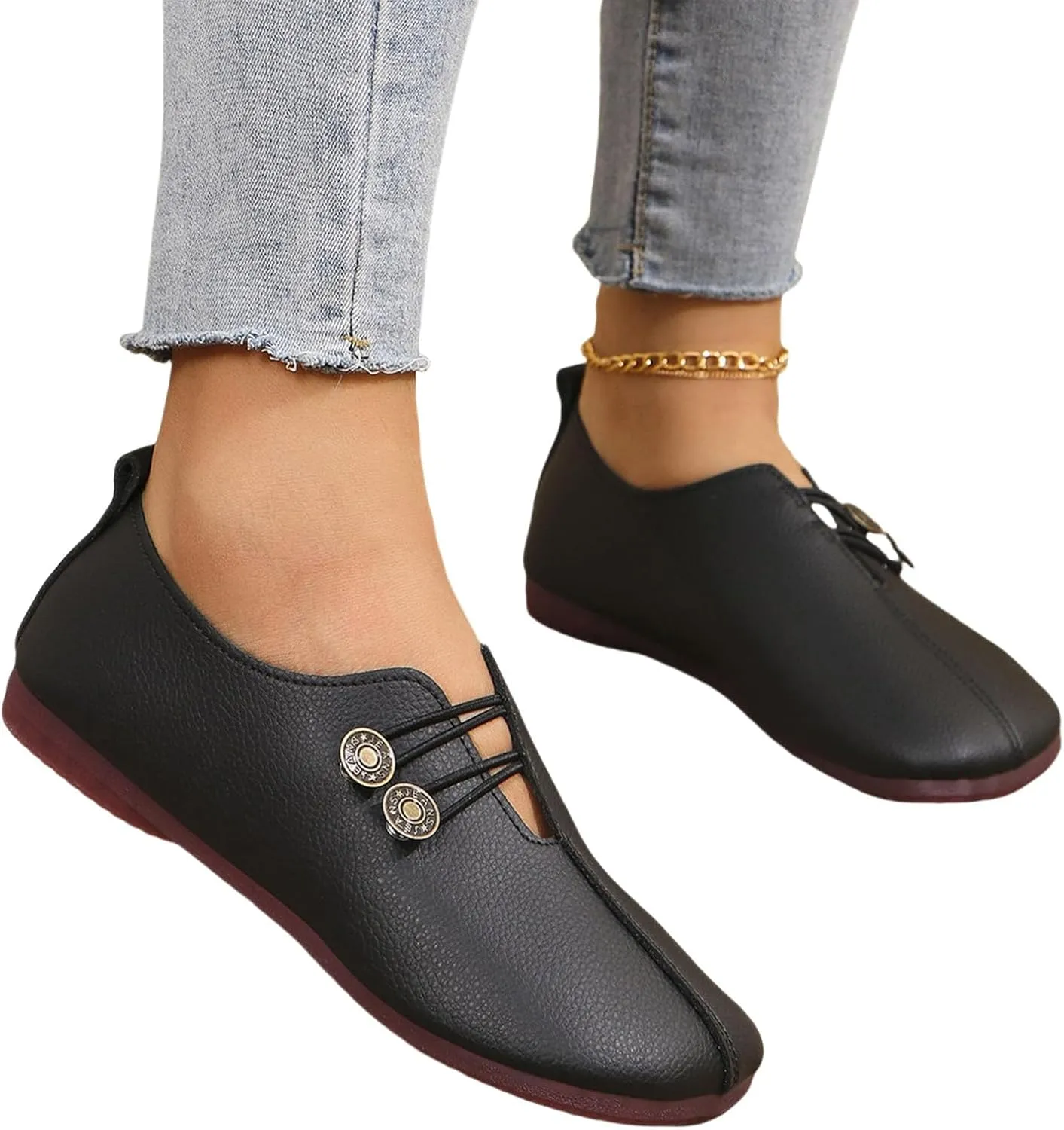 Flat Shoes for Women Dressy Work Comfortable Mules for Women Non Slip Flats Elegant Lightweight Breathable Casual Comfy