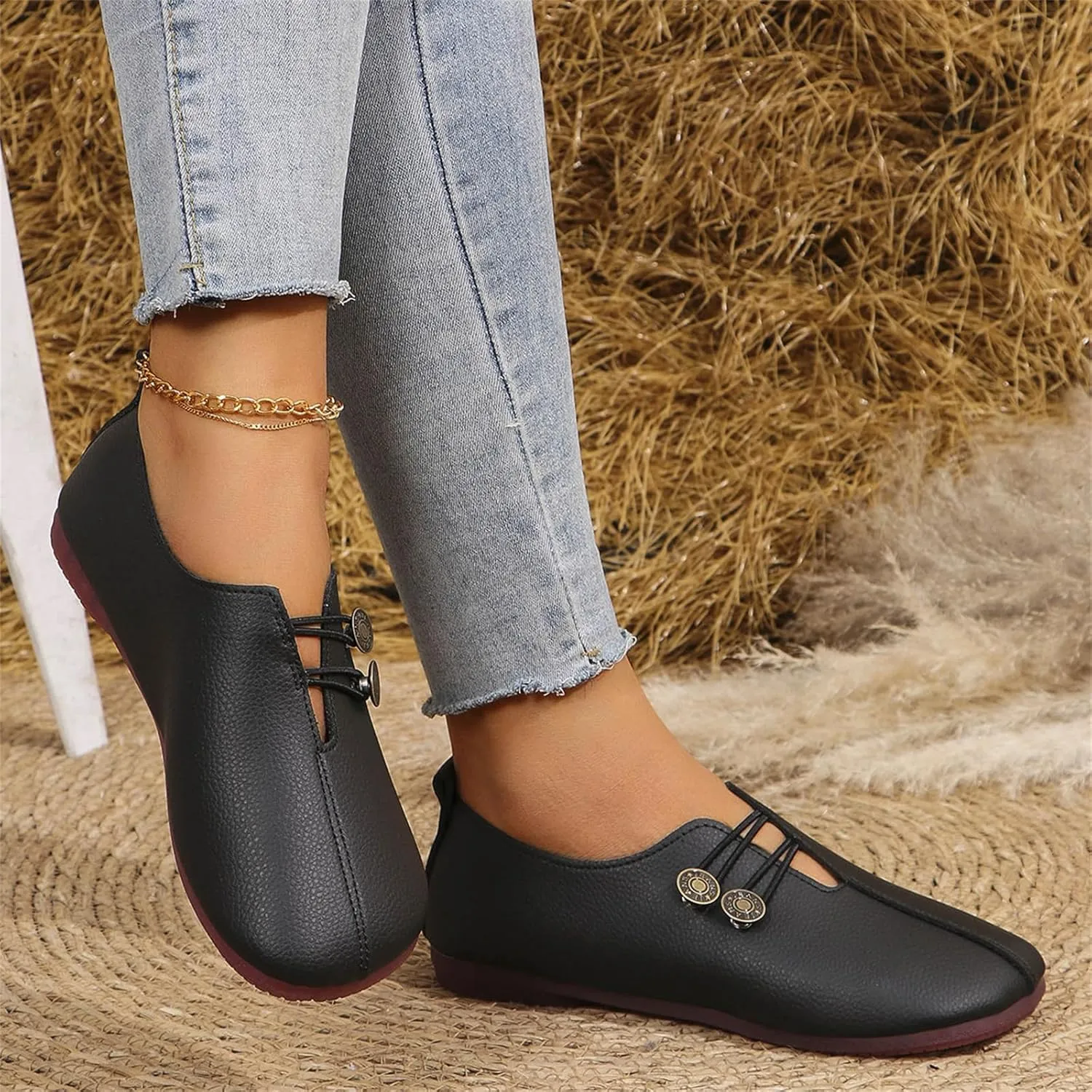 Flat Shoes for Women Dressy Work Comfortable Mules for Women Non Slip Flats Elegant Lightweight Breathable Casual Comfy
