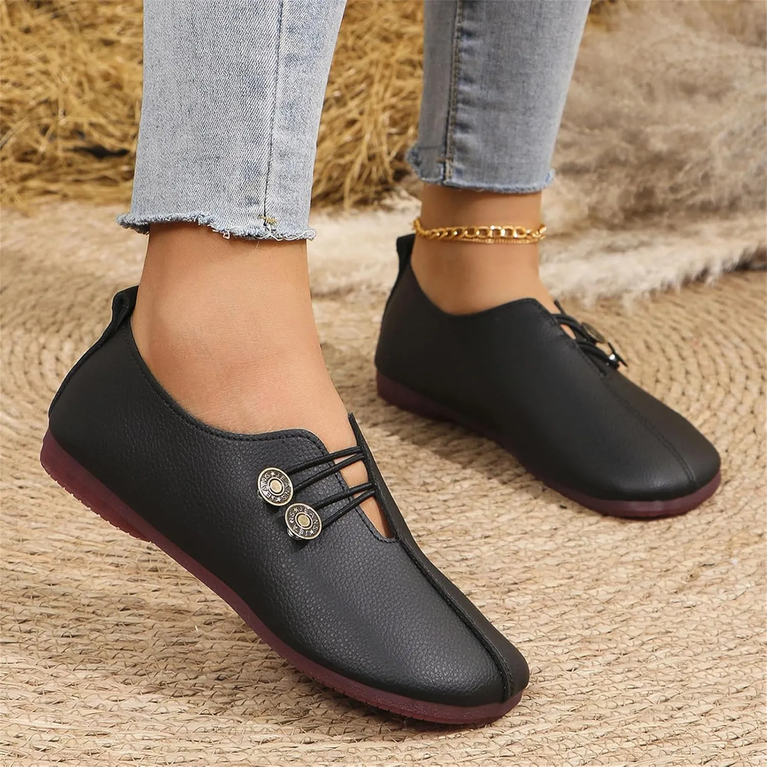 Flat Shoes for Women Dressy Work Comfortable Mules for Women Non Slip Flats Elegant Lightweight Breathable Casual Comfy