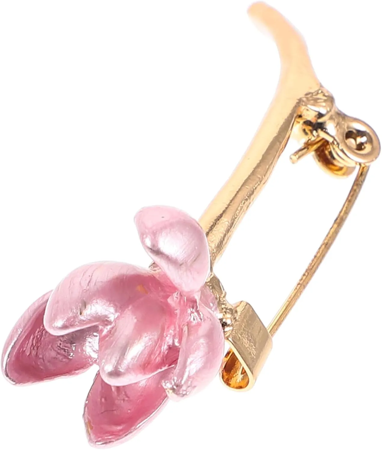 Floral Brooch Pin Tulip Lapel Pin Silver Brooch for Women Dress Accessory