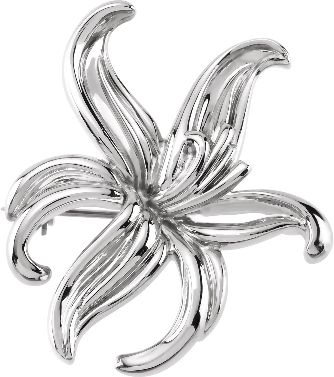 Floral-Inspired Brooch in 14k White Gold