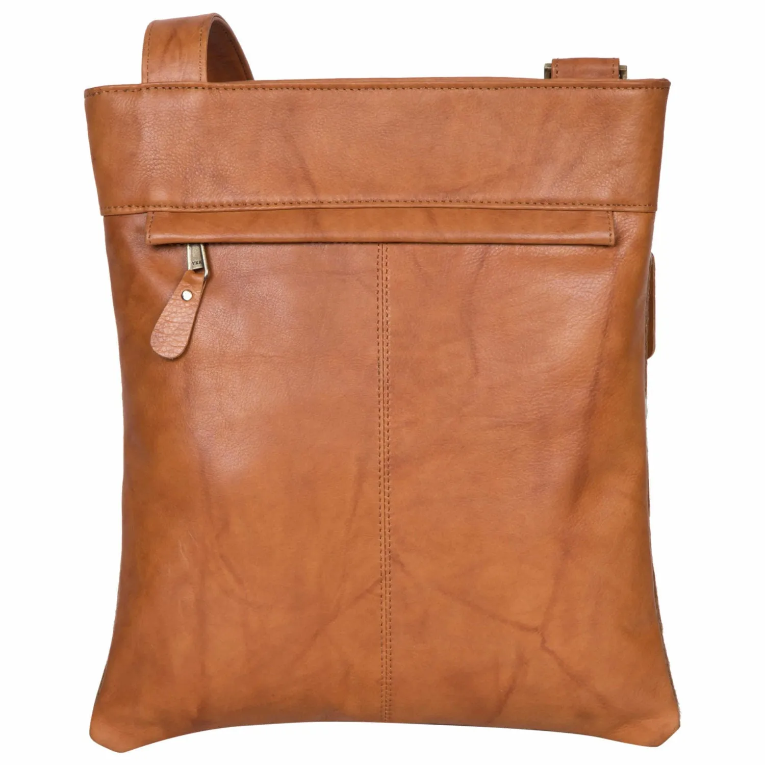 Florence Front Open Pocket Cowhide Bag  Tan