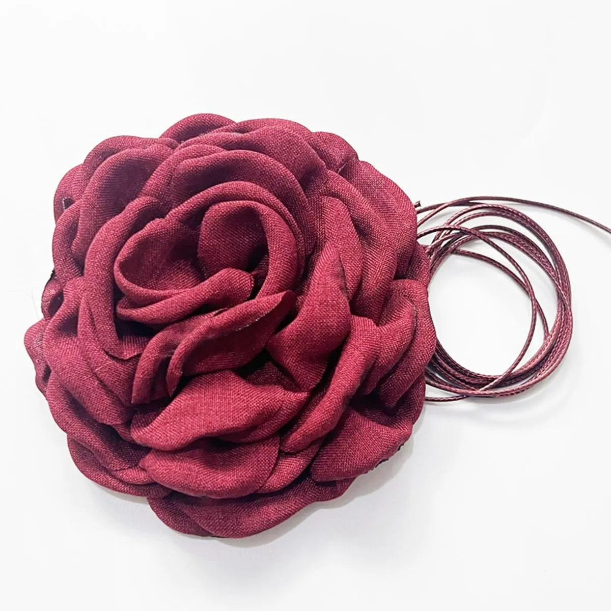 Flower Choker Necklace for Women,Velvet Big Rose Flower Choker Red Black Flower Collar Choker Vintage Valentine's Day Bride Wedding Party Summer Necklaces Jewelry