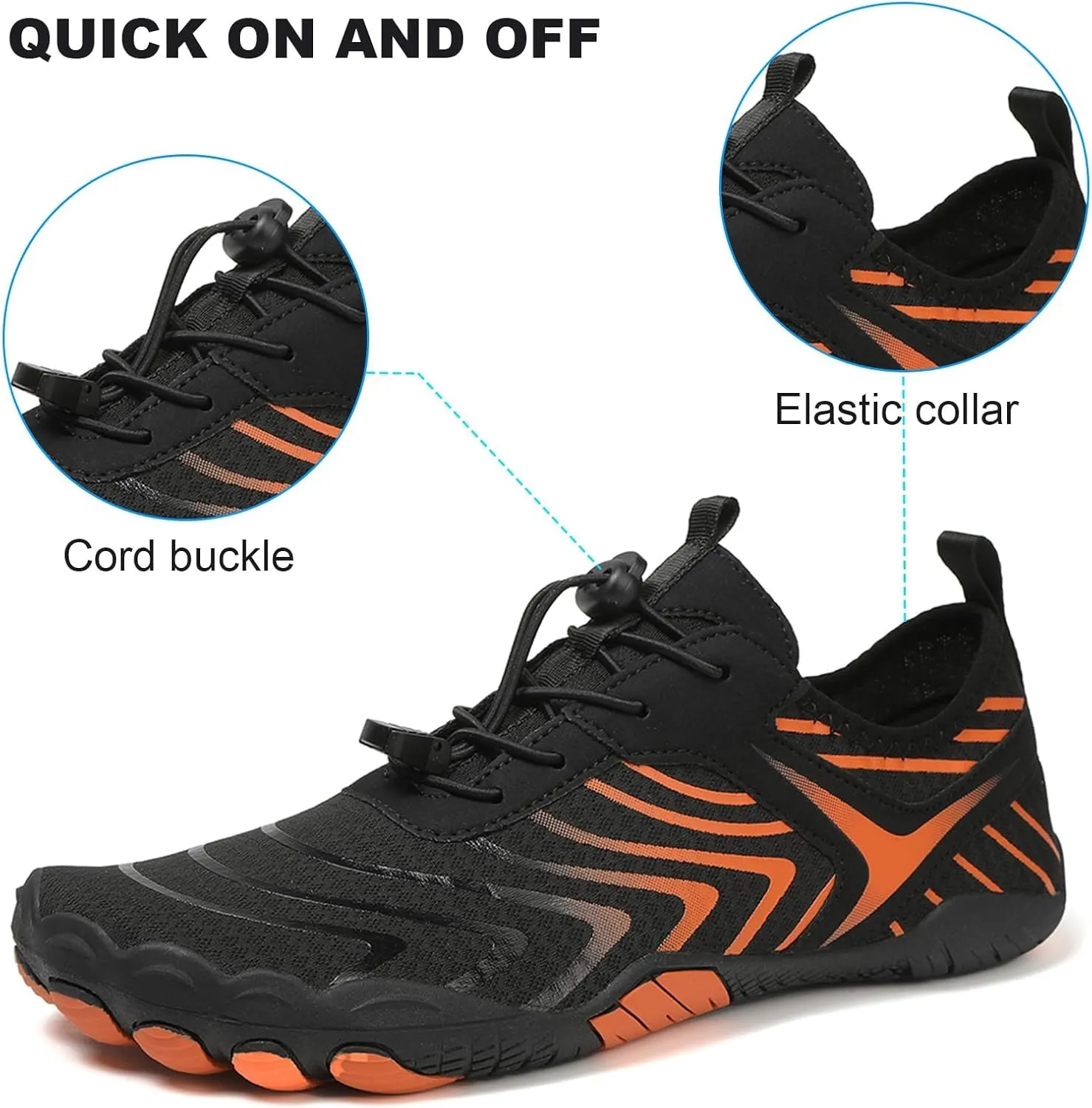 Footwear Pro Hike Barefoot Shoes for Women Men with Wide Toe Box, Healthy & Non-Slip Breathable Barefoot Shoes Beach Pool Swim Surf Walking Hiking Trail Running Shoes