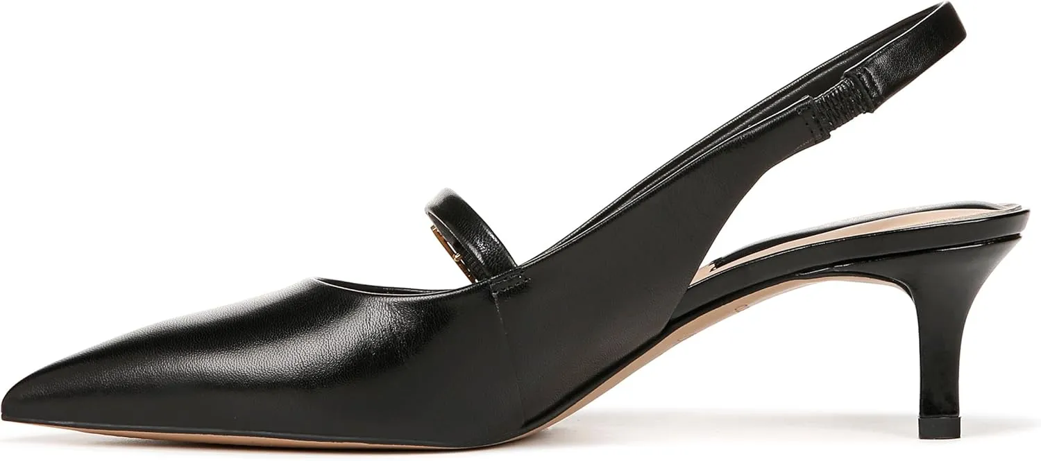 Franco Sarto Women's Khloe Pointed Toe Slingback Kitten Heel Pump