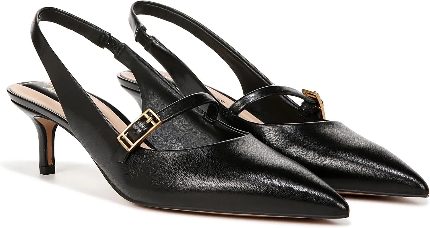 Franco Sarto Women's Khloe Pointed Toe Slingback Kitten Heel Pump